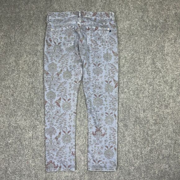 Pilcro Anthropologie Jeans Womens Size 29 Blue Denim Floral Slim Boyfriend - Picture 2 of 11
